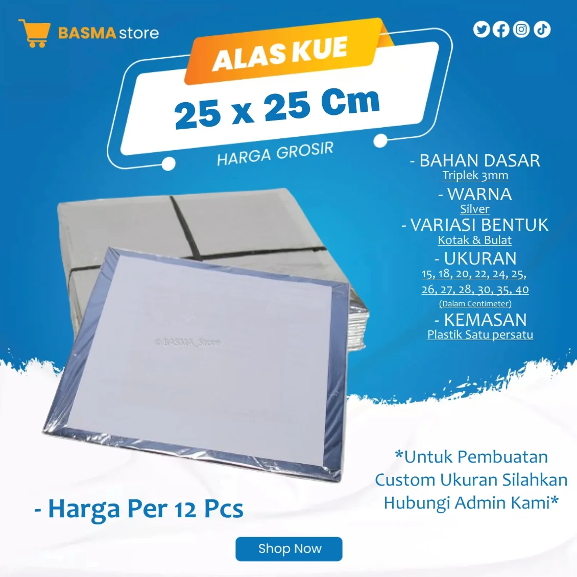 Kertas Roti 50x50cm